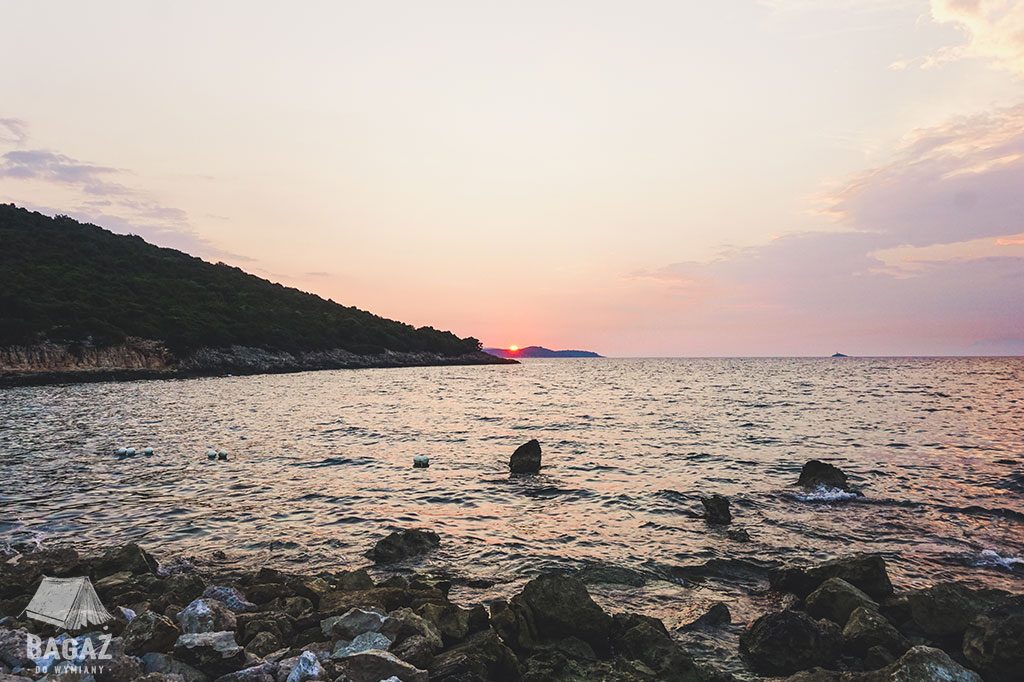 ksamil zachód słońca