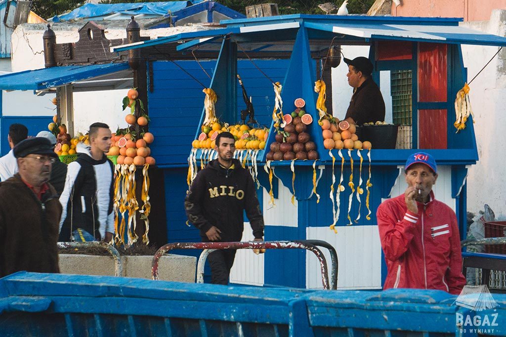 essaouira stoisko ze świeżymi sokami