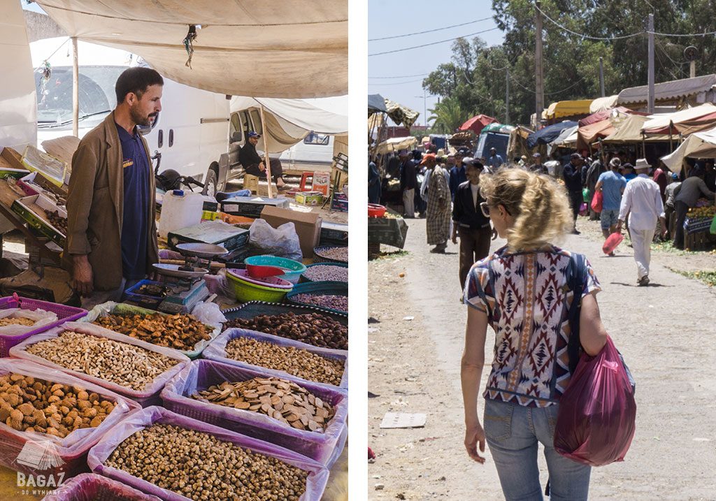 sprzedawca orzechów zakupy w maroku