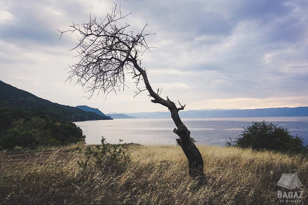 macedonia krajobraz nad jeziorem ochrydzkim