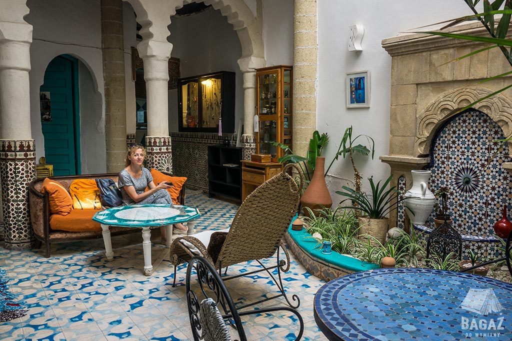 wnętrze tradycyjnego riadu w Essaouira