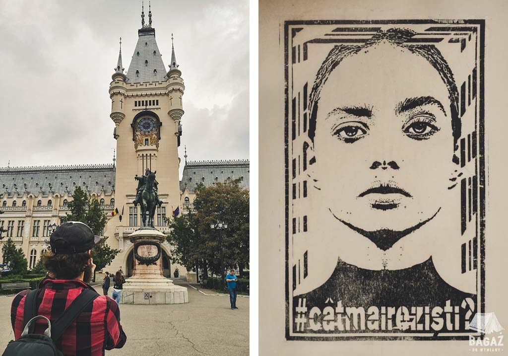 pałac i streetart w jassy