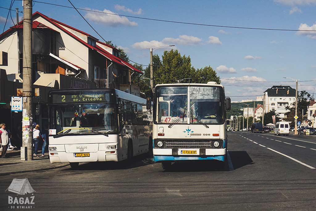 dwa autobusy na ulicach kiszyniowa