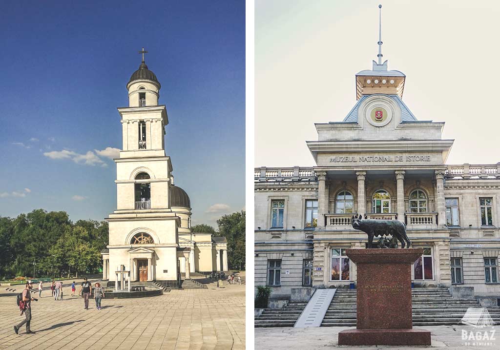kościół oraz rzeźba romulusa i remusa w stolicy mołdawii