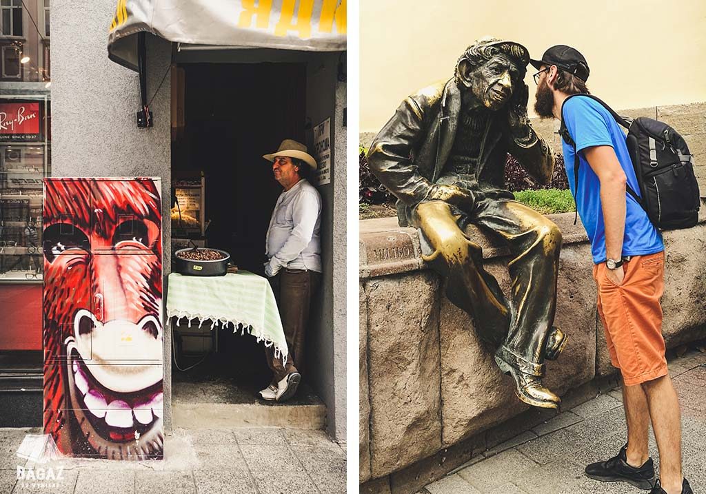 rzeźba Milo na deptaku Knyaza Aleksandra I w Plovdiv