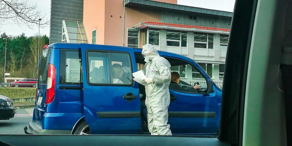 sprawdzenie temperatury na granicy niemiecko-polskiej