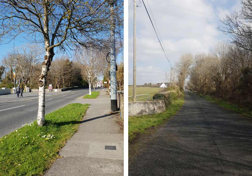 irlandia puste ulice oranmore z powodu koronawirusa