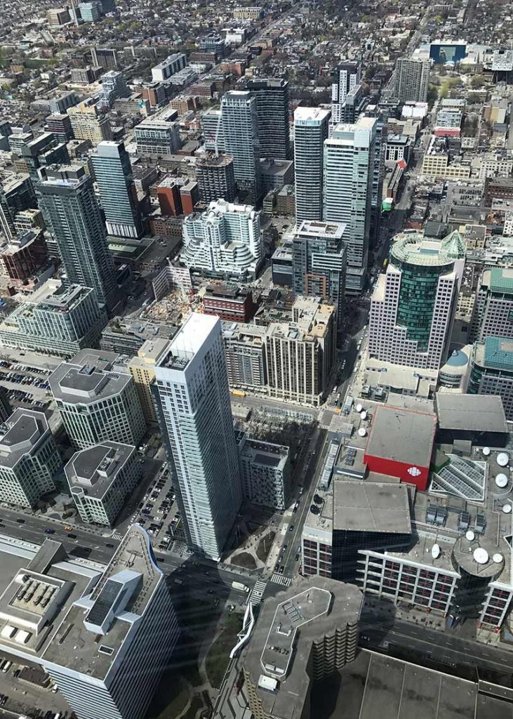 toronto kanada widok z góry na wieżowce
